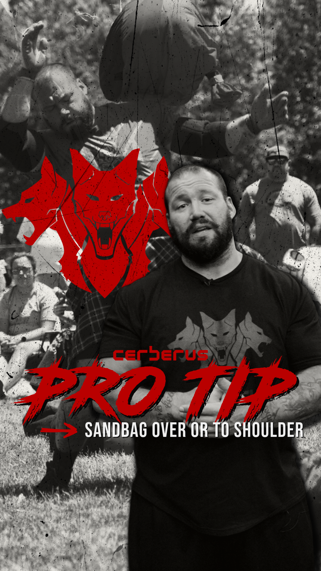 SANDBAG OVER OR TO SHOULDER - INCREASED EFFICIENCY