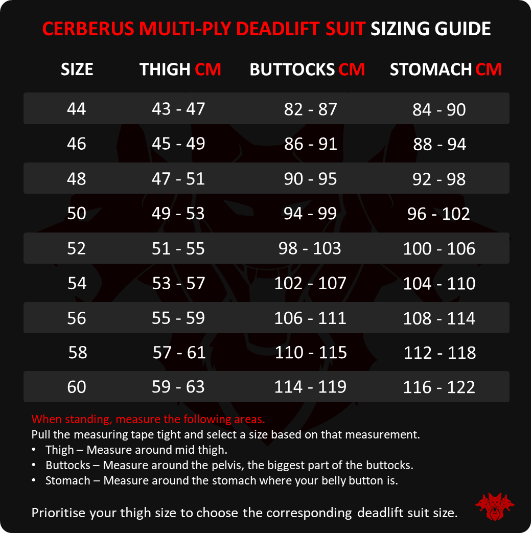 CERBERUS Multi-Ply Deadlift Suit (Smaller Sizing)