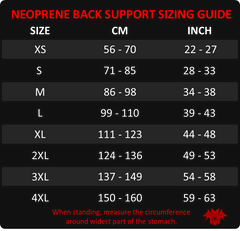 7mm Neoprene Back Support Belt V3