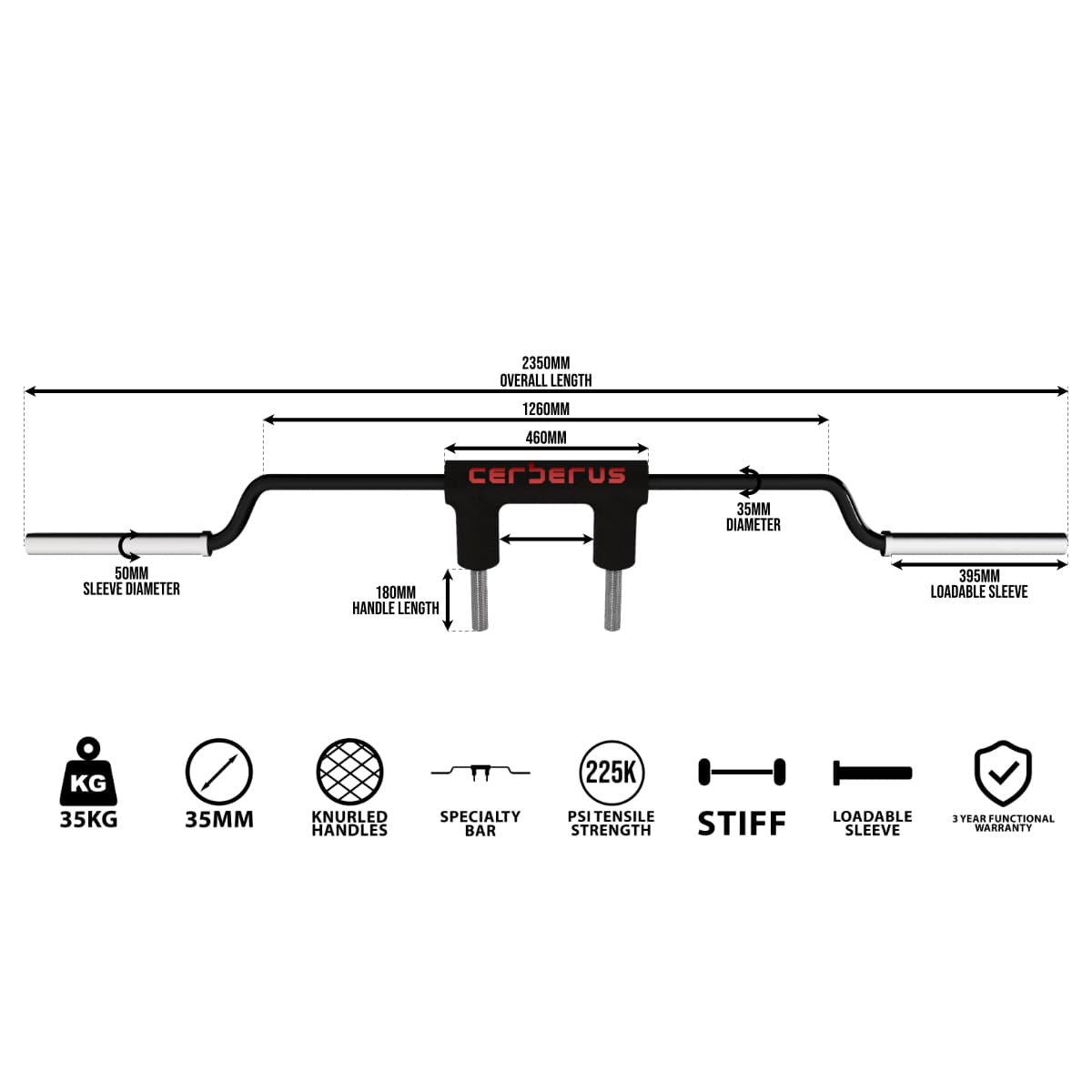 CERBERUS Safety Squat Bar V3
